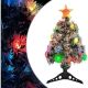 Χριστουγεννιάτικο δέντρο μίνι ρεύματος με πολύχρωμες οπτικές ίνες 55cm