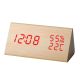 Ξύλινο ψηφιακό ρολόι με ένδειξη θερμοκρασίας και υγρασίας ΕΤ511A