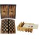 ​Τάβλι-Σκάκι δίχρωμο οξιά με εκτύπωση ελιά 30Χ30cm με ξύλινα πιόνια 6,5cm SuperGifts 501801MK02847
