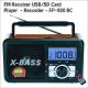 Φορητό Ραδιόφωνο FM & Music Player - Recorder with USB/SD card - XBass Speaker FP-920-RC